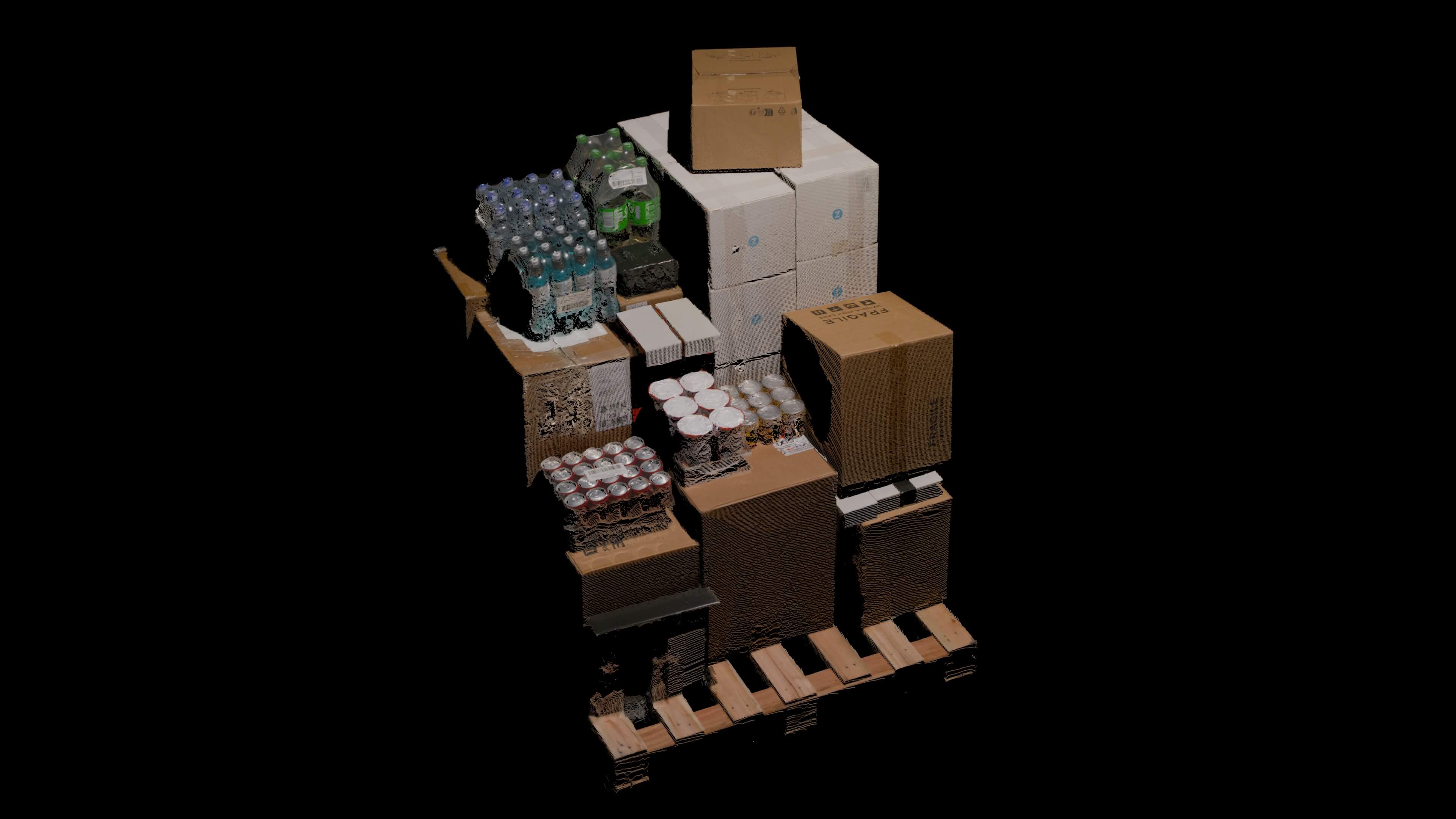 로봇 디팔렛화에서 까다로운 물체 캡처 - Zivid 3 XL250