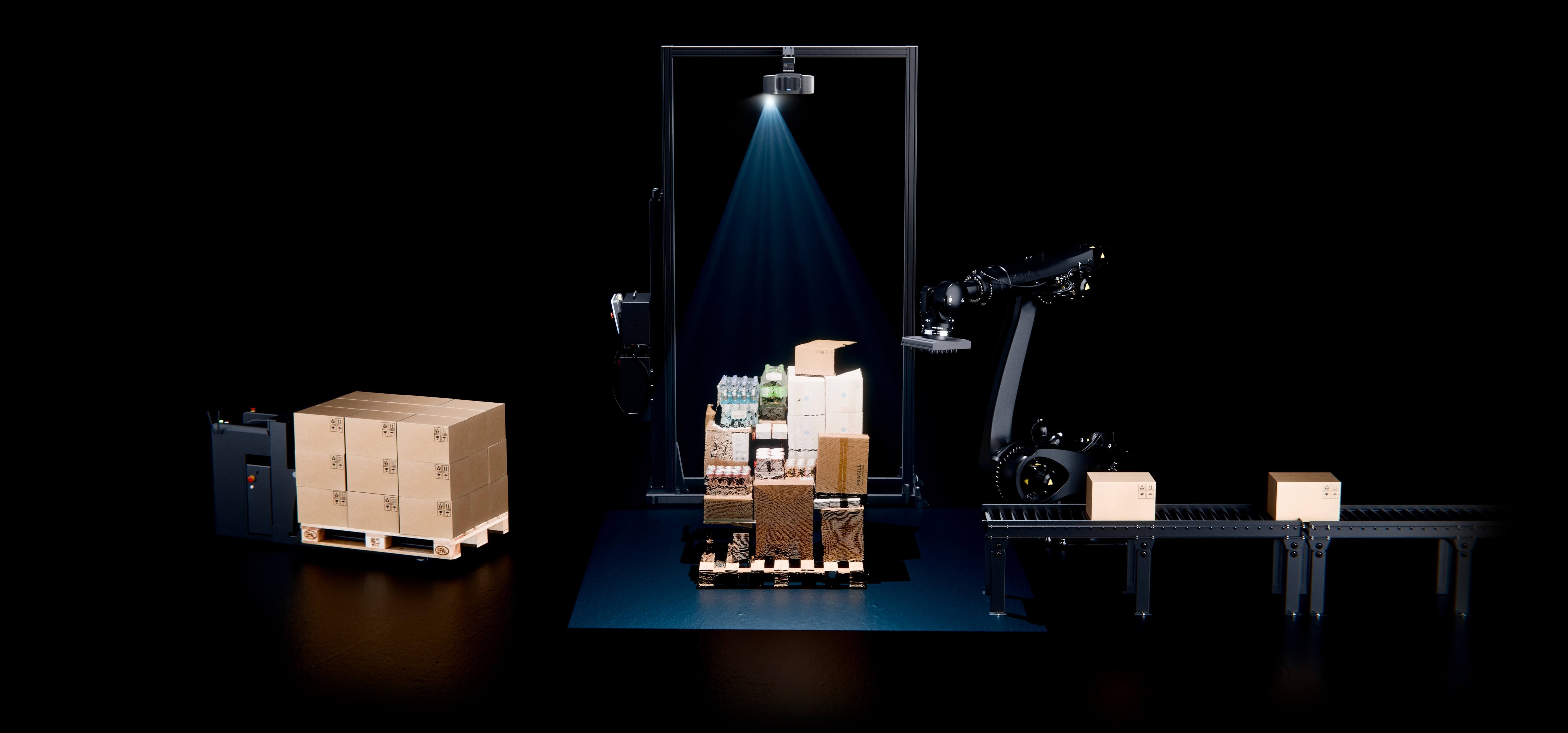 Depalletization with Zivid 3 3D vision camera