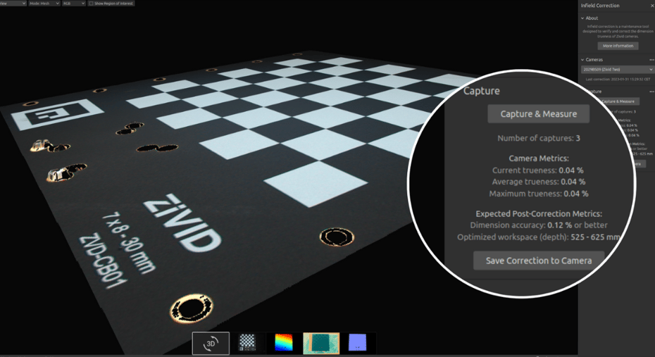 Check and correct the dimension trueness of your camera