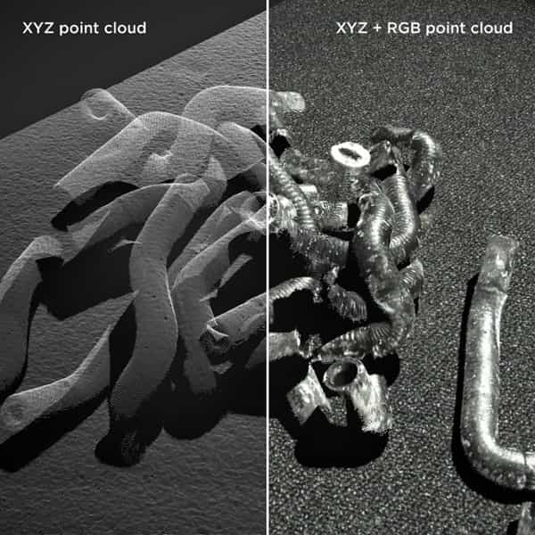 3D point cloud rubber absorptive parts Zivid