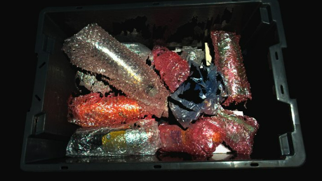 Bubble wrap items point cloud