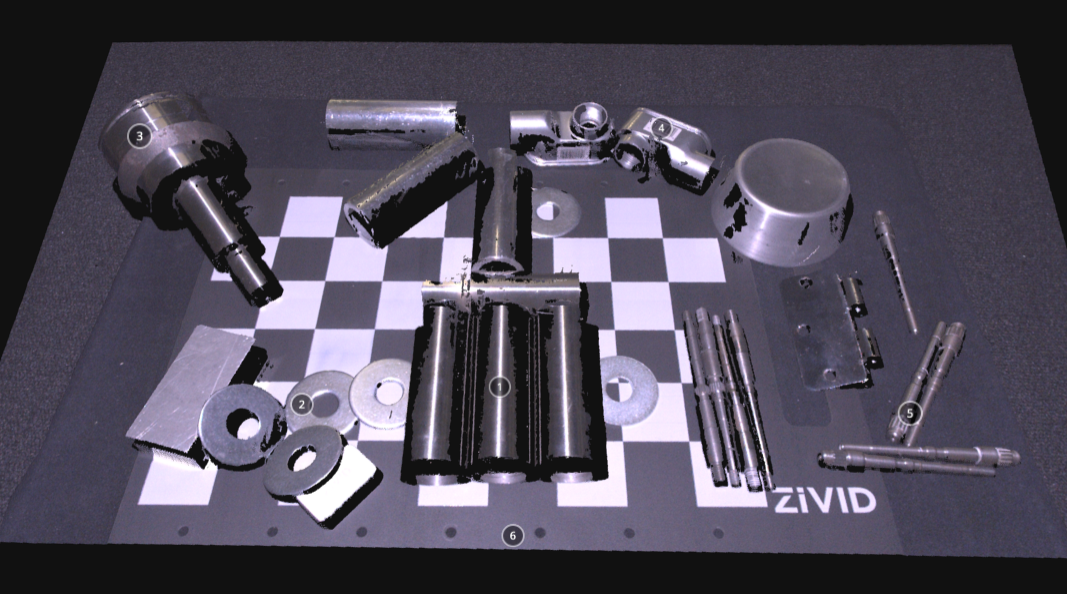 Point cloud of shiny objects