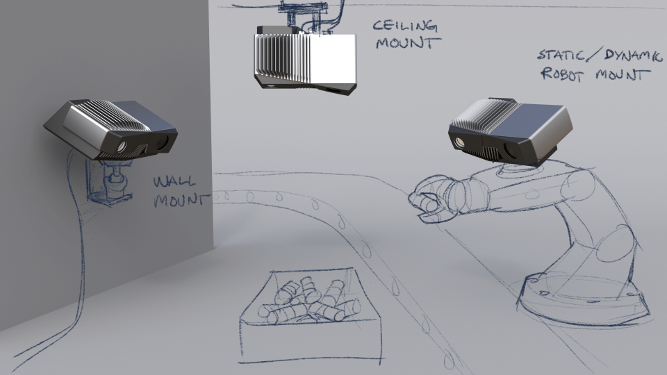 Zivid 3D cameras can be mounted stationary on your robot arm